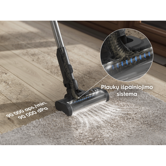 90 000 aps./min. 90 000 dPa Plaukų išpainiojimo sistema