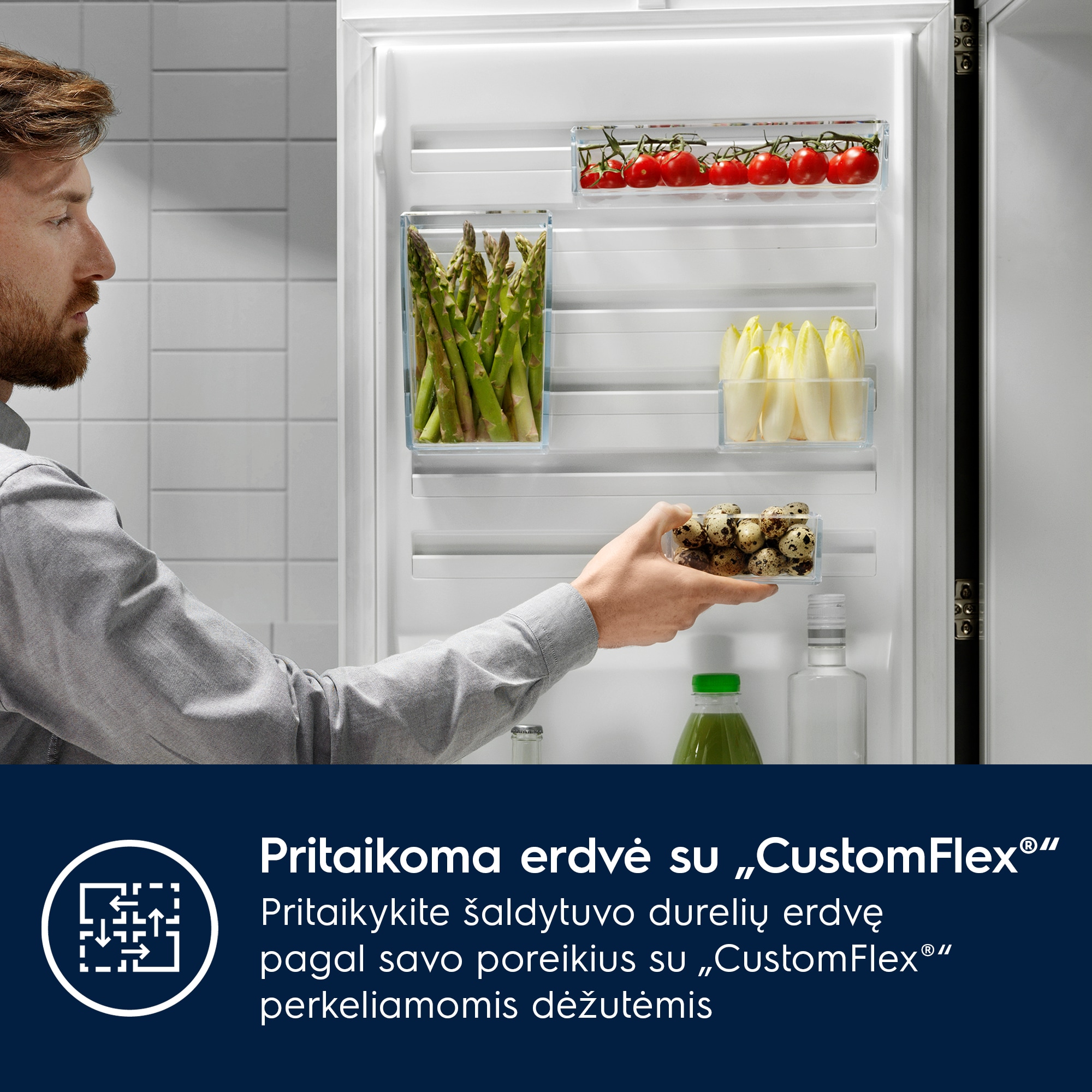 Electrolux - Montuojamas šaldytuvas su šaldikliu - ENCMUSP9S