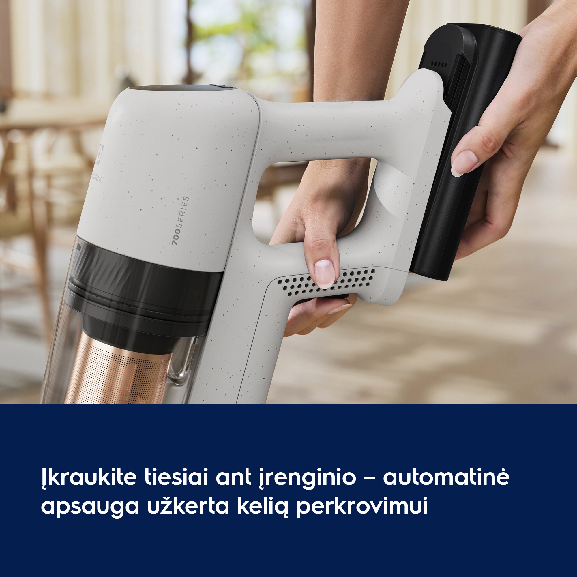 Įkraukite tiesiai ant įrenginio – automatinė apsauga užkerta kelią perkrovimui