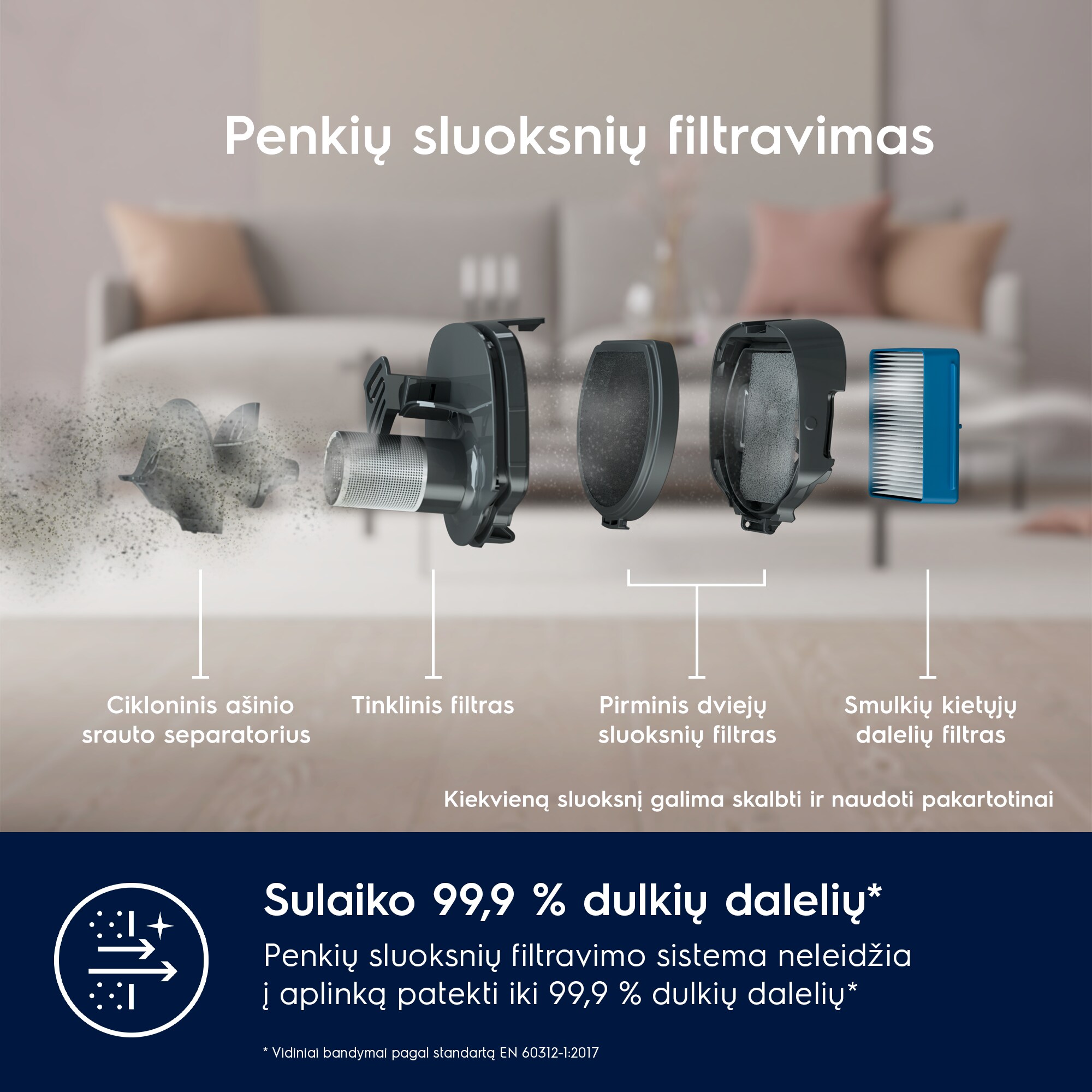 Electrolux - Belaidis dulkių siurblys - ES62P25WET