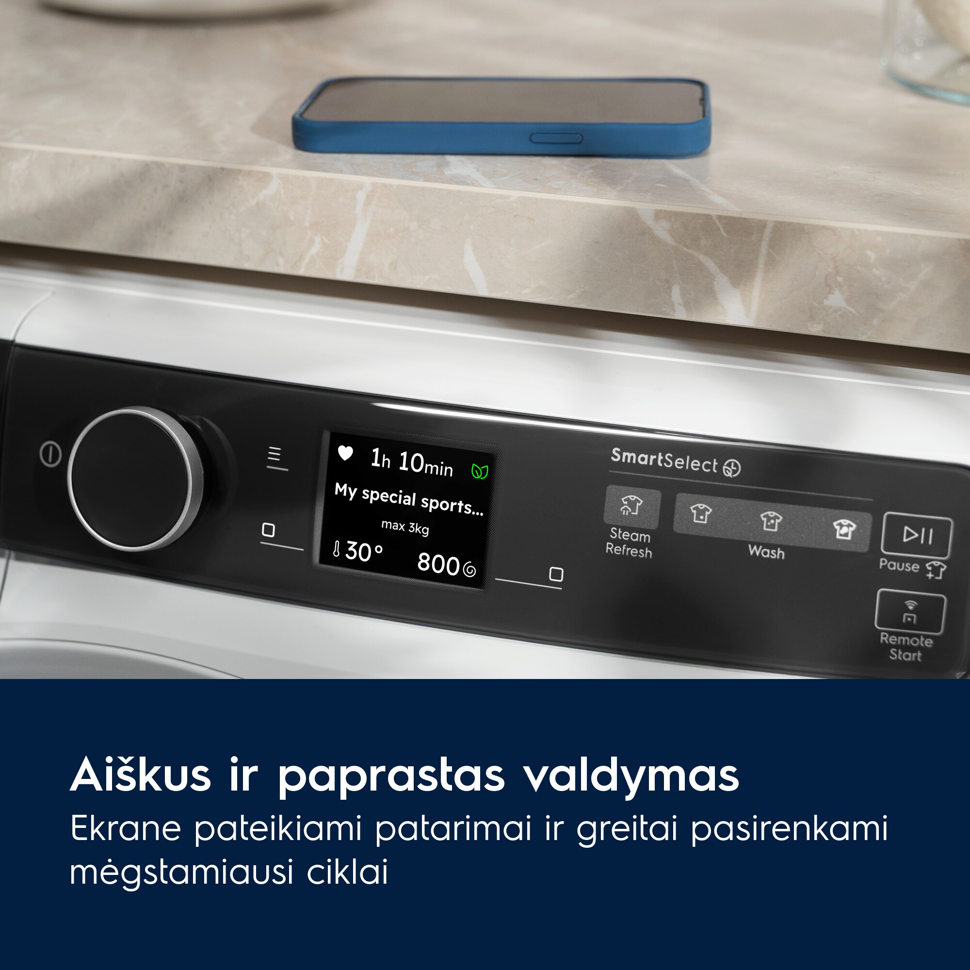 Electrolux - Skalbyklė kraunama iš priekio - EW9F7607WCE