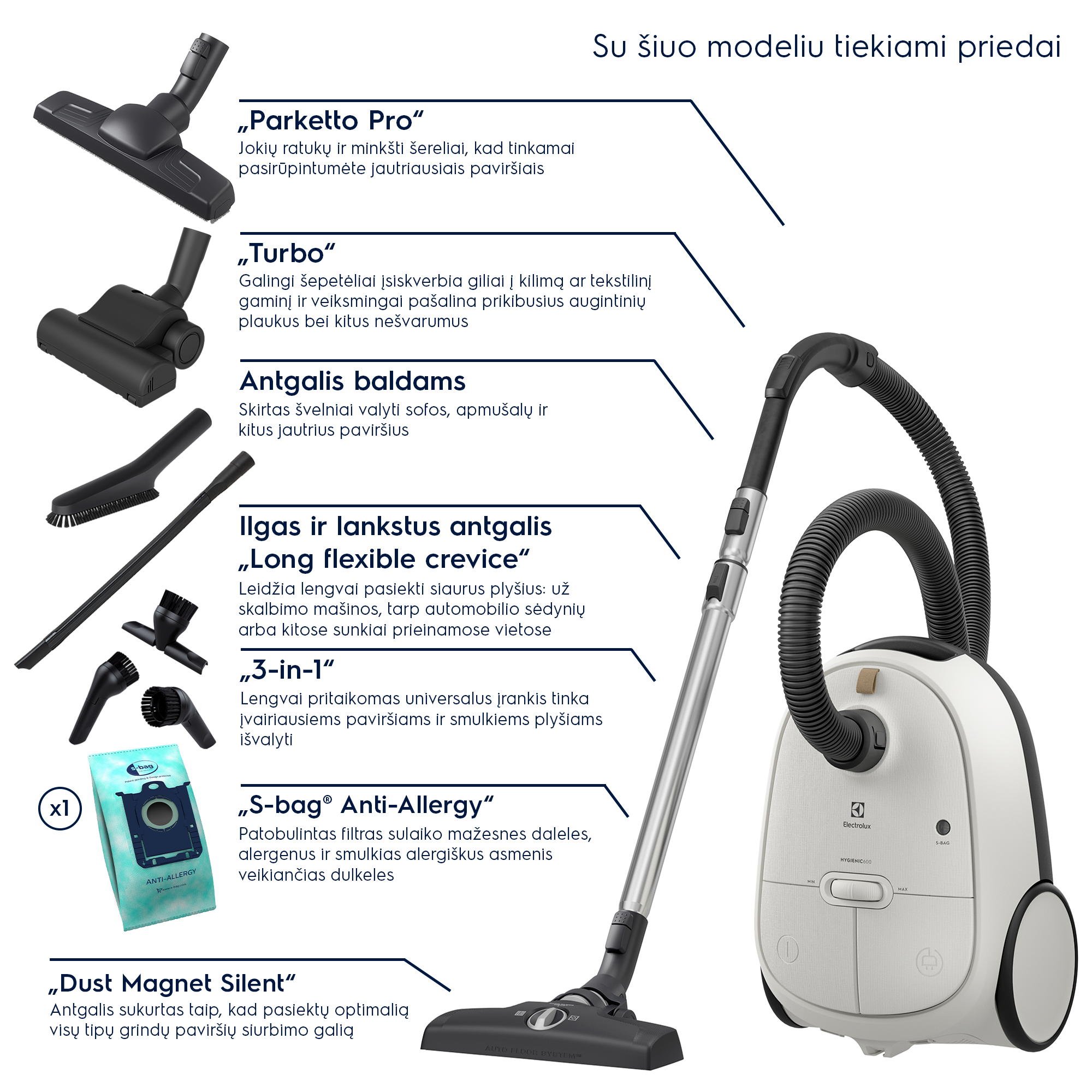 Electrolux - Dulkių siurblys - EB61H6SW