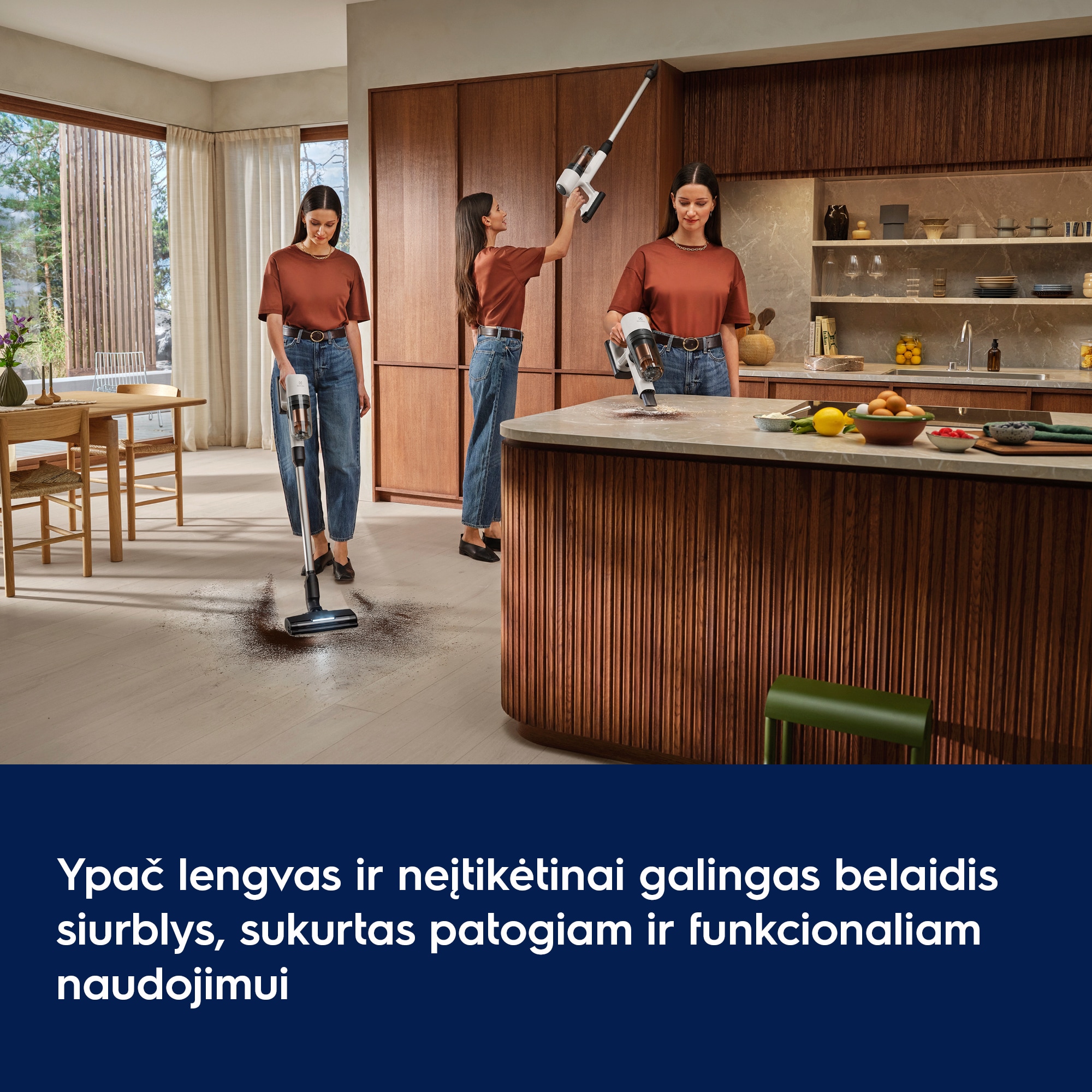 Ypač lengvas ir neįtikėtinai galingas belaidis siurblys, sukurtas patogiam ir funkcionaliam naudojimui