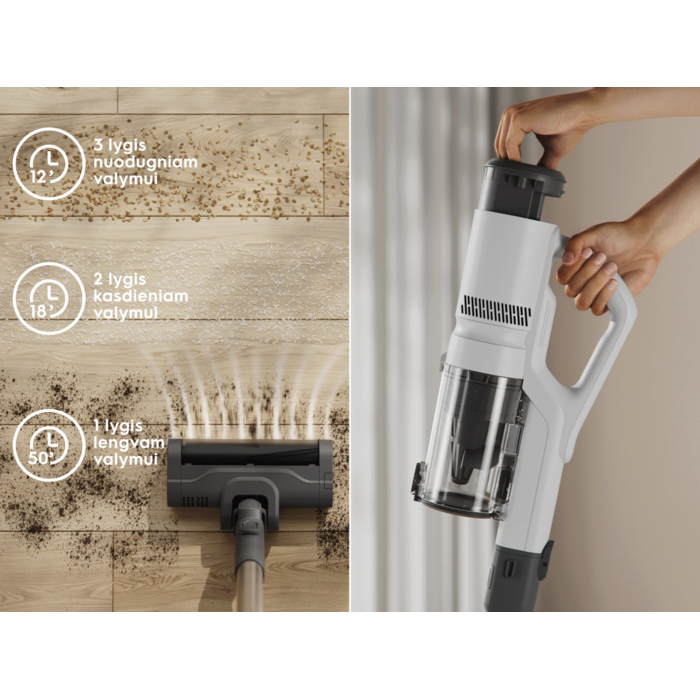 3 lygis nuodugniam valymui 2 lygis kasdieniam valymui 1 lygis lengvam valymui