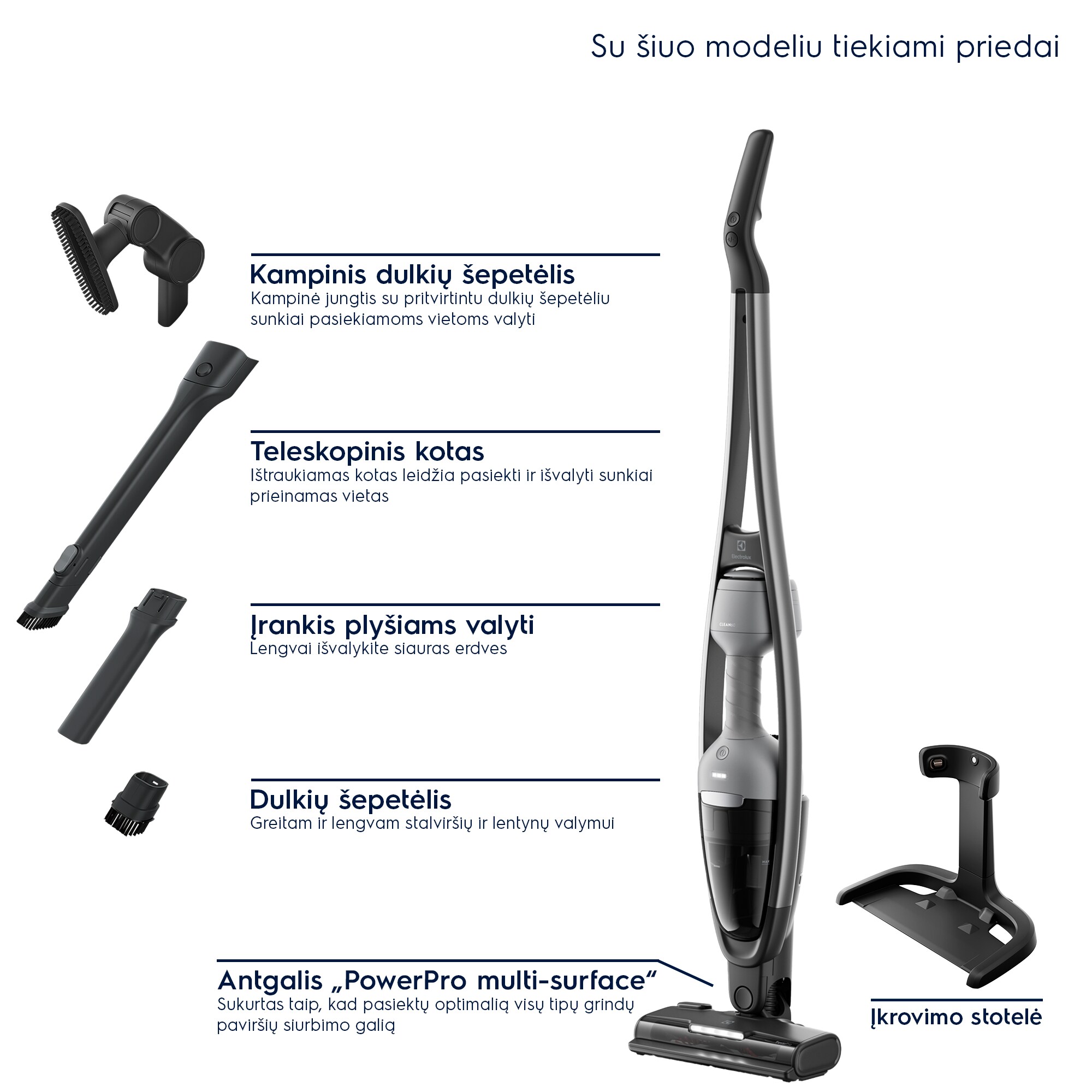 Electrolux - Belaidis dulkių siurblys - ES62CB25UG