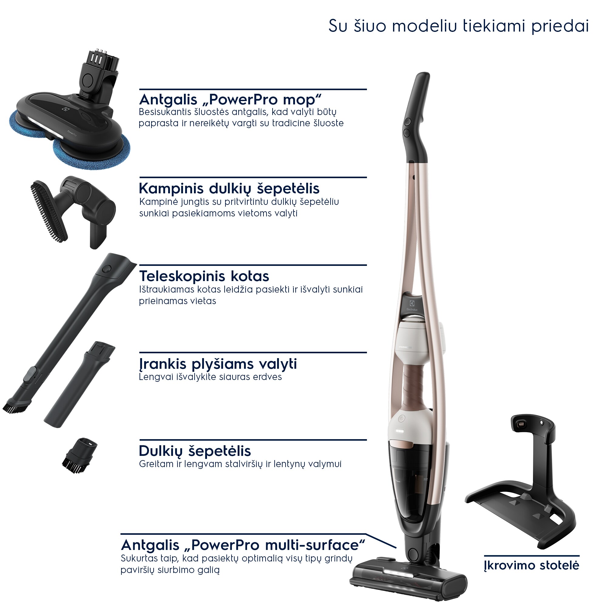 Electrolux - Belaidis dulkių siurblys - ES62P25WET