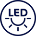 Antgalis su LED apšvietimu