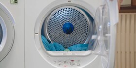 Džiovinimo rutuliukų „Electrolux“ džiovyklėje vaizdas iš arti