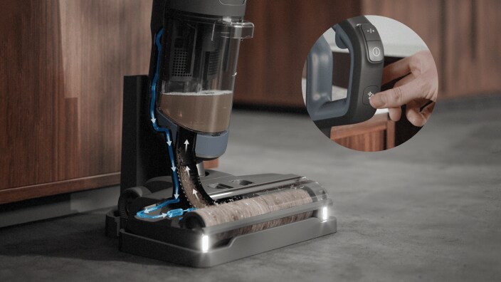 Savaiminio siurblio išsivalymo funkcijos